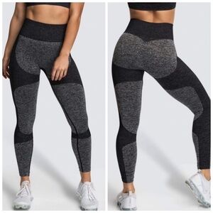 DOYOUEVEN Impact Seamless Leggings Black Gray Grey Small